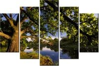 100CM 150CM OBRAZ 5 ELEM DĄB STAROPOLSKI ŚCIENNY