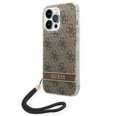 Etui Guess do iPhone 14 Pro Max, Brązowy
