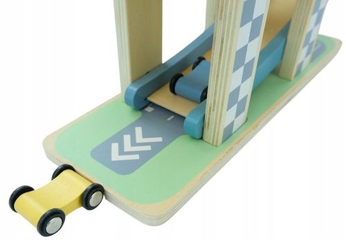 MERKAN Zestaw Drewniana Zjeżdżalnia Tor Dla Samochodzików 4 Piętra na Arena.pl