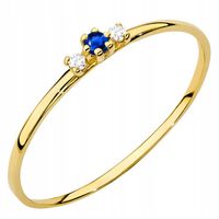 ZŁOTY PIERŚCIONEK Obrączka 333 z CYRKONIAMI r.15