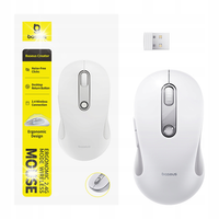 Mysz bezprzewodowa ergonomiczna USB 2.4GHz F02 - biała