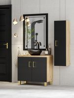 ZESTAW MEBLI LAZIENKOWYCH 60 szafka umywalka słupek w. (W5) + EC