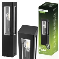 Lampa ogrodowa zewnętrzna słupek TILIA czarny 50cm E27 LUMILED