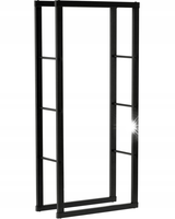 STOJAK NA DREWNO OPAŁOWE KOMINKOWE METALOWY CZARNY MAT 60x25x150cm 110kg