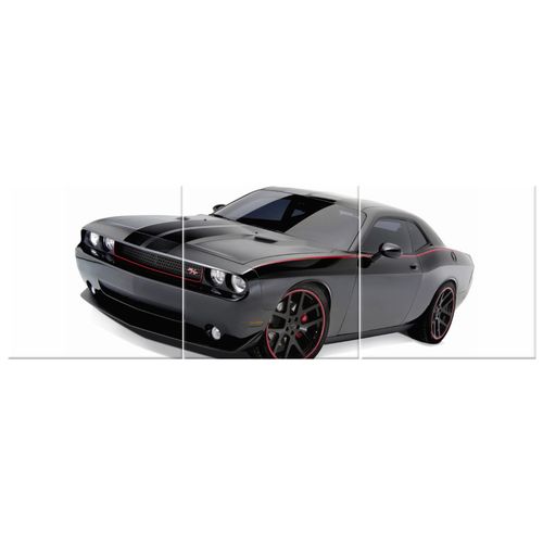 Obraz Tryptyk 150X50 Rt Dodge Challenger Blacktop na Arena.pl