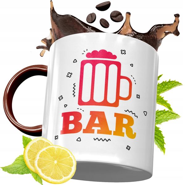 Kubek Bordowy Dla Barmana Na Urodziny Prezent Z Nadrukiem Ze Zdjęciem zdjęcie 1