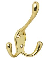 WIESZAK ZŁOTY POTRÓJNY KAPELUSZ 2 ŚRUBY DAS METAL