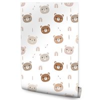 Tapeta Ścienna Do Pokoju Dziecięcego MISIE Tęcze Styl Boho Zwierzęta