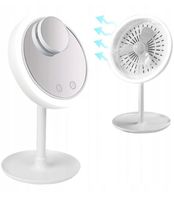 LUSTERKO Z WIATRAKIEM I RINGIEM ŚWIETLNYM LED