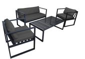 Zestaw mebli ogrodowych sofa + 2 fotele + stolik Oxford grafit