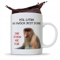 Kubek Śmieszny Janusz Nosacz Pół Litra Na Dwóch Z Nadrukiem Ze Zdjęciem