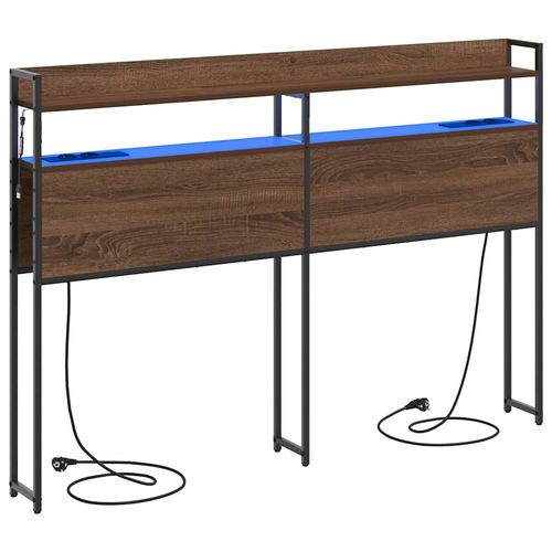 Zagłówek z półką Brązowy dąb 150 cm Materiał drewnopochodny na Arena.pl