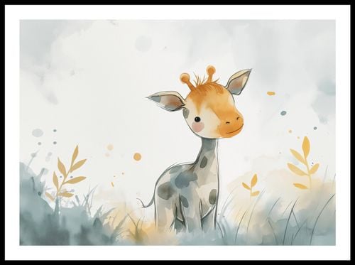 Plakat 70x50cm Mała Żyrafka na Arena.pl