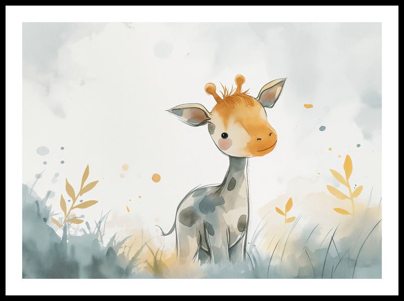 Plakat 70x50cm Mała Żyrafka zdjęcie 3
