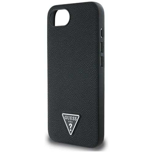 Etui Guess Grained Triangle MagSafe do iPhone 16e czarny na Arena.pl