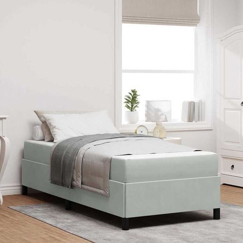 Ramka łóżka Jasnoszary, szary i biały 80 x 200 cm Aksamit na Arena.pl