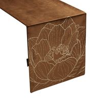 Bieżnik welwetowy z nadrukiem BLINK13 35X220 brązowy