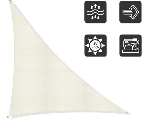 UŻYWANE Żagiel przeciwsłoneczny Sunnylaxx trójkątny 5x5x7 m kremowy UV na Arena.pl