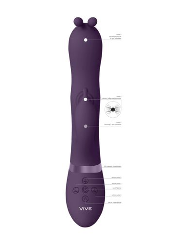 gada   vibrating bunny ear g spot rabbit with pulse wave shaft na Arena.pl