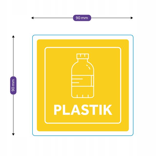 Naklejka segregacyjna PLASTIK zdjęcie 5