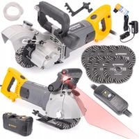 BRUZDOWNICA DO BETONU Z LASEREM 3000W WALIZKA 7 TARCZ SYSTEM ZRASZANIA