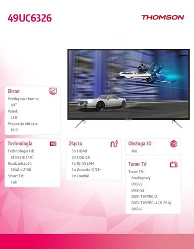 Thomson Telewizor 49 LED 49UC6326 na Arena.pl