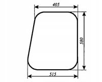 Szyba drzwi góra lewe - górna lewa ciągnika MF-235 kabina Luboń