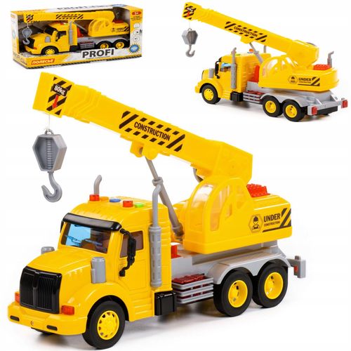 SAMOCHÓD DŹWIG OBROTOWY z NAPĘDEM ŚWIATŁO DŹWIĘKI WADER na Arena.pl