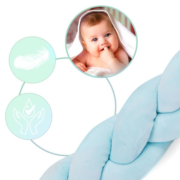 Otulacz do łóżeczka Ricokids 3m - niebieski zdjęcie 4