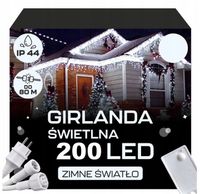 LAMPKI ZEWNĘTRZNE 200 LED SOPLE 9m GIRLANDA Świąteczna Kurtyna Świetlna BZ