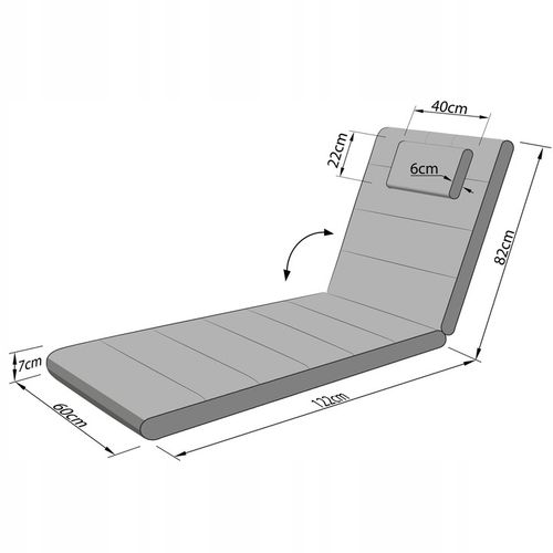 Materac Leżanka Poducha do ogrodu na leżak 204x60 na Arena.pl