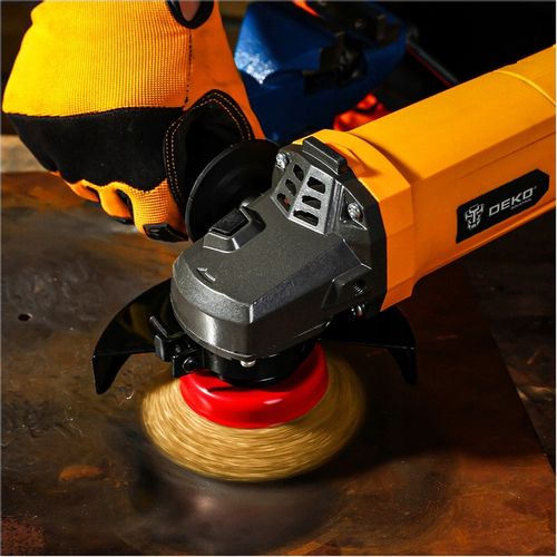 SZLIFIERKA KĄTOWA KĄTÓWKA 1100W 125MM Z REGULACJĄ OBROTÓW DEKO + 3 TARCZE na Arena.pl
