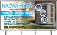 BANER REKLAMOWY 200x100 cm duży wybór wzorów FOTOWOLTAIKA KLIMATYZACJA