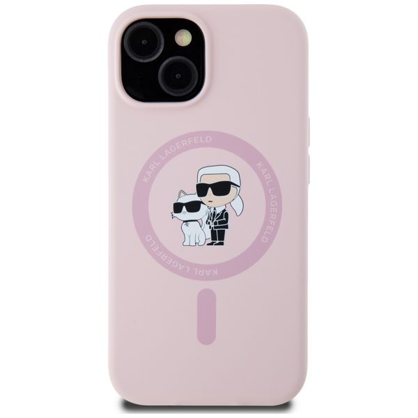 Etui Karl Lagerfeld do iPhone 15 Plus, Różowy, MagSafe zdjęcie 3