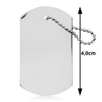 SREBRNY NIEŚMIERTELNIK WOJSKOWY PRÓBA SREBRA 925 GRAWER GRATIS!