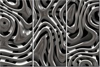 60 90CM OBRAZ 3 ELEM ŻYWA ABSTRAKCJA DRUK PŁÓTNO RAMA