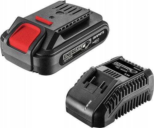 Zestaw Energy + Akumulator Bateria 2Ah + Ładowarka GRAPHITE NEO TOOLS na Arena.pl