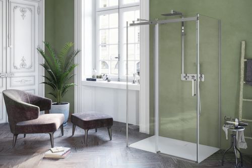 Rols ścianka prysznicowa boczna 2, 100cm powłoka Clean Control, chrom na Arena.pl