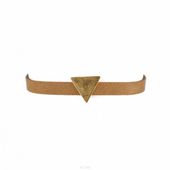 Naszyjnik Choker Simple Triangle - Brązowy N487Br