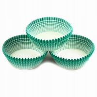 FOREMKI PAPILOTKI 50x25mm biało-zielone 100 szt