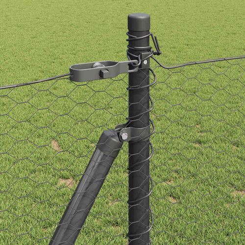 Ogrodzenie z słupkami Szary 1 x 10 m Stal pokryta PCV na Arena.pl