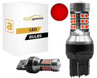 Żarówka W21/5W WY21/5W LED Dual Color 7443 Mocna 12V Czerwona Komplet 2 szt