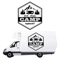 NAKLEJKA NA SAMOCHÓD góry las KAMPER przyczepę kempingową camper auto 70cm