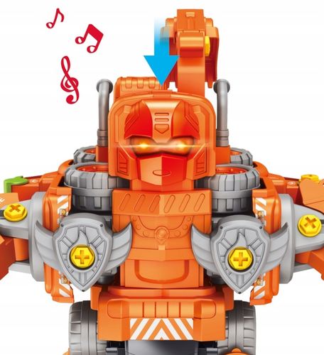 AUTO ROBOT DO SKRĘCANIA 5w1 LED TRANSFORMER XXL ZABAWKA KONSTRYKCYJNA na Arena.pl