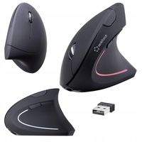 Mysz ergonomiczna dla praworęcznych BEZPRZEWODOWA radiowa 1600 dpi