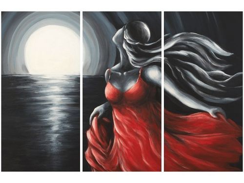 60 90CM OBRAZ 3 ELEM UCIECZKA OD PRZESZŁOŚCI DRUK PŁÓTNO RAMA na Arena.pl