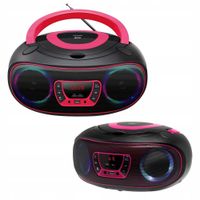 Radio FM Bluetooth BOOMBOX odtwarzacz CD efekty świetlne USB aux Jack 3.5mm