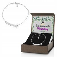 Srebrna bransoletka PREZENT na bierzmowanie GRAWER