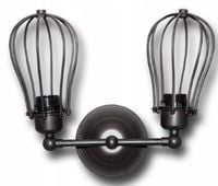 LAMPA SCIENNA LOFT KINKIET CZARNA RETRO E27