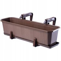 SKRZYNKA BALKONOWA DONICZKA UCHWYTY PODSTAWKA 60cm